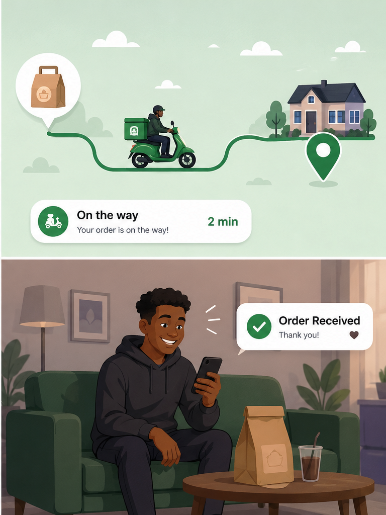 Order delivery illustration